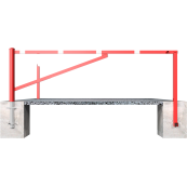 Swing barrier | for casting in concrete, hot-dip galvanized | clear width: 3500 mm | with triangular lock
